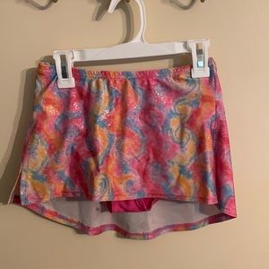 Colorful ice skating skirt